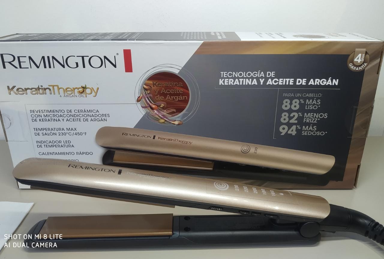 Plancha De Cabello Keratin Therapy Argan Oil Remington